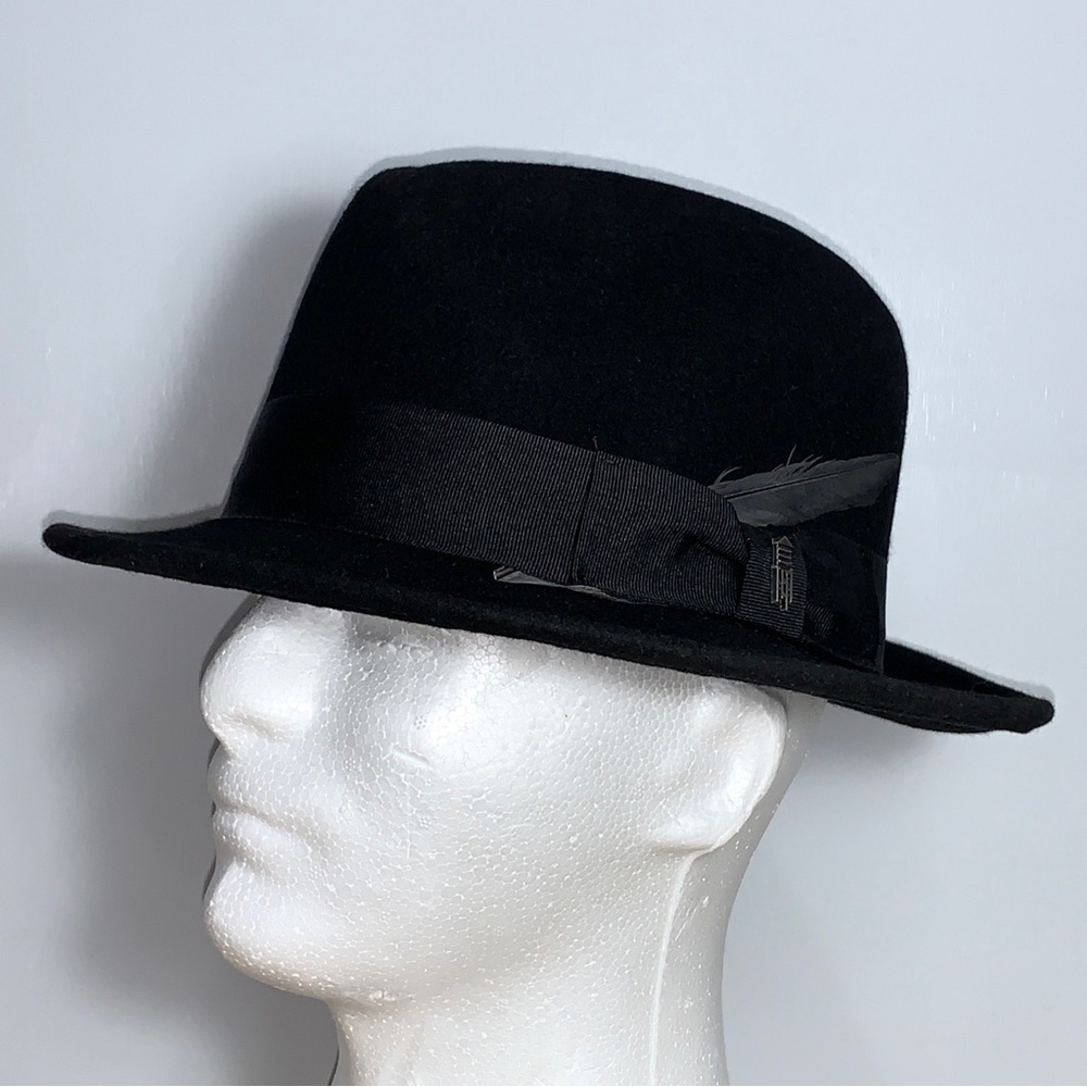 Brooklyn Hat Co. 100% Wool Black Hat Fedora Large